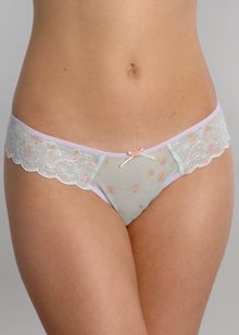 Floral Mesh Embroidery thong