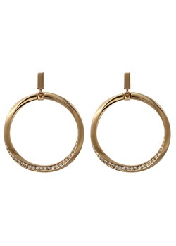 Gold Plated Twisted Stud Earrings NJ1601040