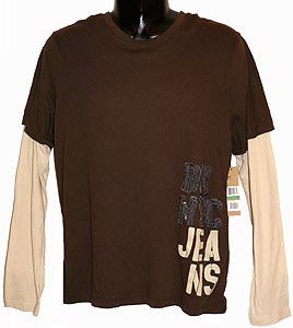 Jeans - Long-sleeve Crew-neck Tee-shirt