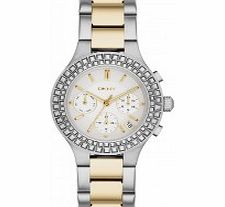 DKNY Ladies Chambers Gold Steel Watch