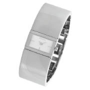 DKNY Ladies Silver Dial Bangle Watch