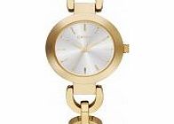 DKNY Ladies Stanhope Silver Gold Watch