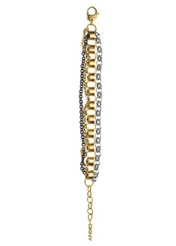 Ladies Steel and Gold Plated Entwined