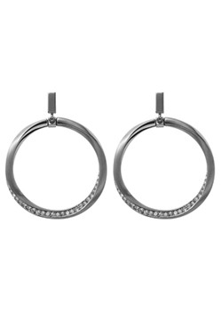 Steel Twisted Circle Stud Earrings NJ1600404