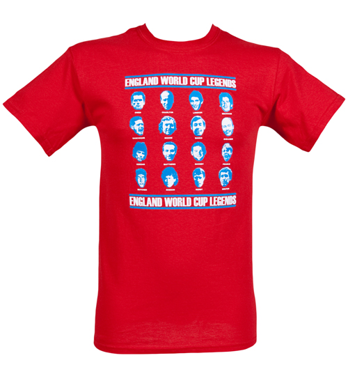 Mens Red England World Cup Legends T-Shirt