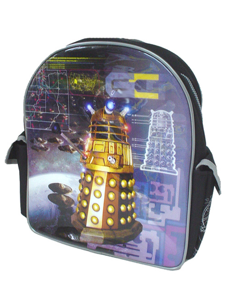 Doctor Who Dalek Black Backpack Rucksack Dr