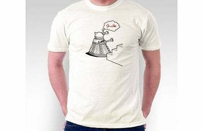 Dalek vs Stairs Cream T-Shirt Small ZT