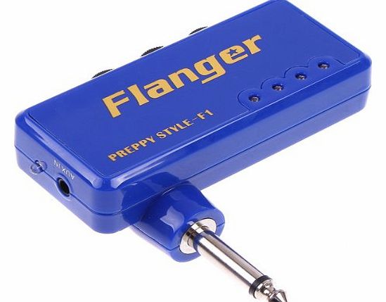 dodocool LED Portable Miniature Headphone Guitar Lead100 AMP Amplifier Flanger Blue