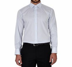 White pinstripe cotton blend shirt