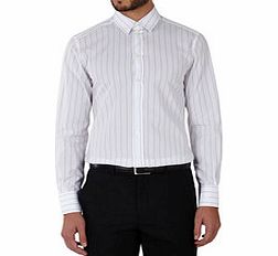 White pinstripe pure cotton shirt