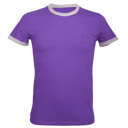 Colourful Round Neck T-Shirt Purple-Medium