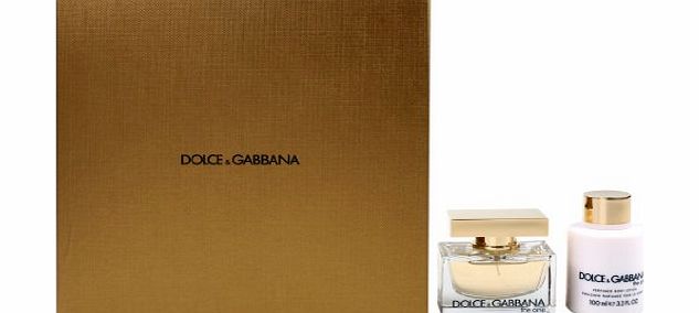 Dolce and Gabbana THE ONE FOR WOMEN Gift Set: 50ml Eau De Parfum EDP amp; 100ml Body Lotion