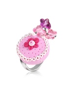 Dolci Gioie Sterling Silver Cake Charm Ring