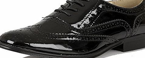 Dolcis Ladies OLS404 Black Patent Brogue Shoes size 4 UK