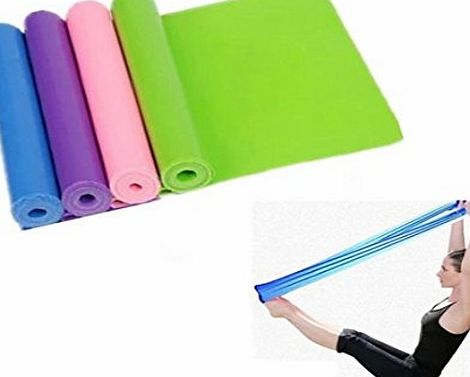 Domire 1.5m Exercise Pilates Yoga Rubber Stretch Dyna Resistance Workout Physio Aerobics Fitness Bands ,Green