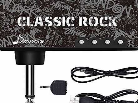 Donner Heavy Rock Pocket Mini Guitar Headphone Amp Amplifier with Rechargeable Battery