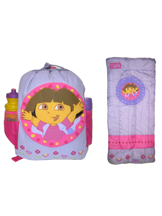 Dora the Explorer Backpack Rucksack Combo Inc Sleeping bag Torch and Drink Bottle - GREAT LOW PRICE