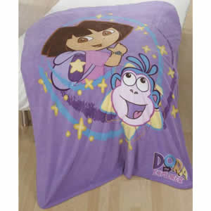 Dora The Explorer Dora Lilac Swirl Fleece Blanket