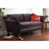 dorchester 2 Seat Sofa - Dorchester Linen Flock Cream - Dark leg stain