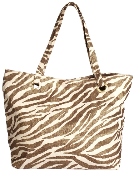 zebra print shopper bag
