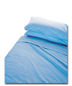 Dorma Percale Collection Double Flat Sheet - Cornflower.