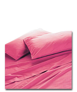 Dorma Plain-dyed Percale Collection Pillowcase - Claret.