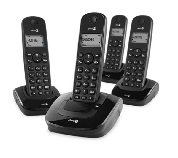 DORO Adapto 3 Digital Cordless Telephones 4 handsets