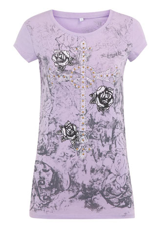 B-Soul lavender cross t-shirt DP12147770