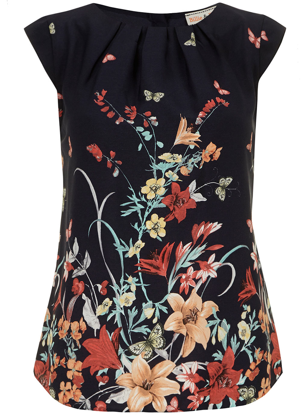 Billie and Blossom Navy butterfly blouse 12273530
