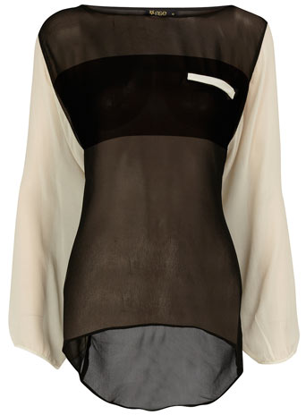 Dorothy Perkins Black and cream blouse. DP51000891