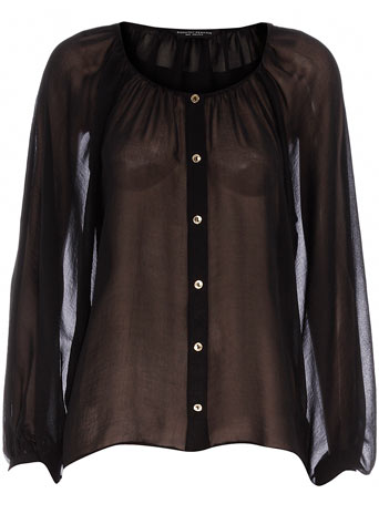 Dorothy Perkins Black ballooon sleeve blouse DP05241601