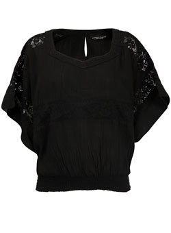 Dorothy Perkins Black batwing lace top