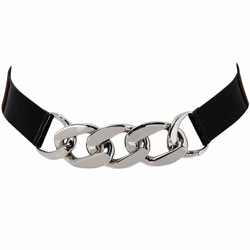 Dorothy Perkins Black chain buckle belt
