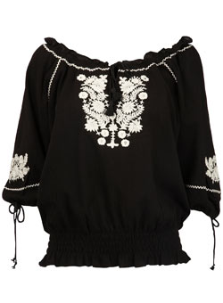Dorothy Perkins Black cheesecloth blouse