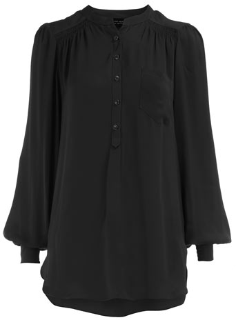 Dorothy Perkins Black collarless blouse DP05265401