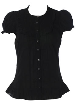 Dorothy Perkins Black dobby blouse