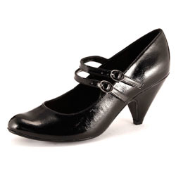 Dorothy Perkins Black double bar shoes