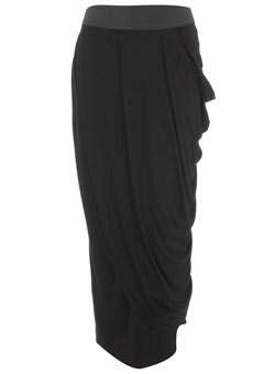 Dorothy Perkins Black drape maxi skirt