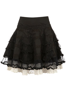 Dorothy Perkins Black full lace skirt
