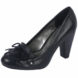 Dorothy Perkins Black leather loafer shoes