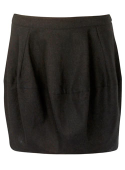 Dorothy Perkins Black linen barrel skirt