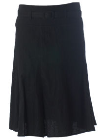 Dorothy Perkins Black linen panel skirt