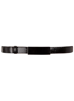 Black metal plate jean belt