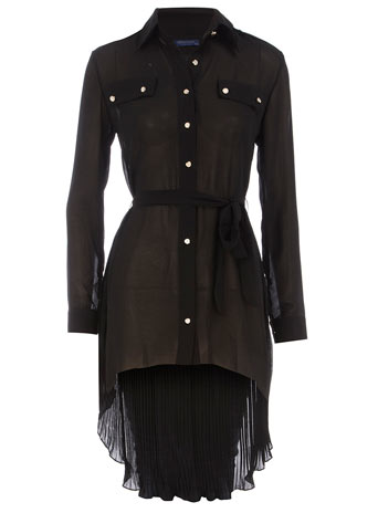 Dorothy Perkins Black oversized sheer blouse DP82000296