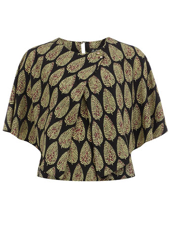 Dorothy Perkins Black printed cape blouse DP01000183