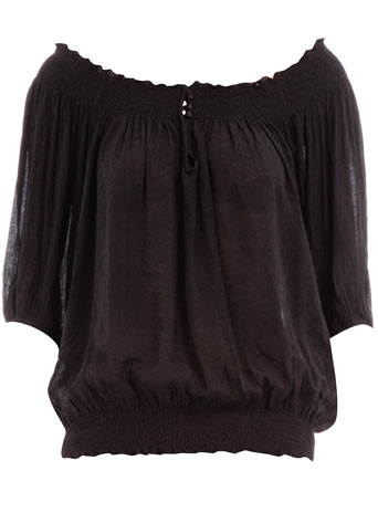 Dorothy Perkins Black ruched blouse DP80000084