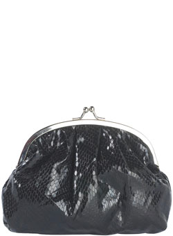 Dorothy Perkins Black snake frame purse
