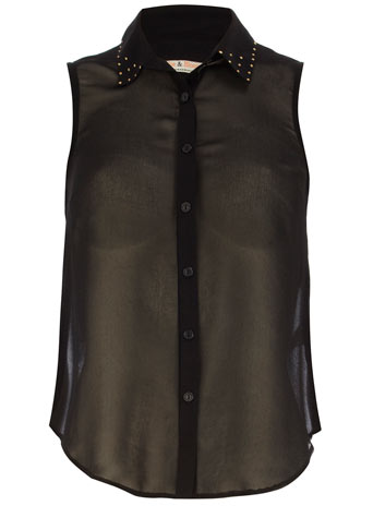 Dorothy Perkins Black stud collar blouse DP12213410
