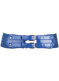 Dorothy Perkins Blue double buckle waist belt