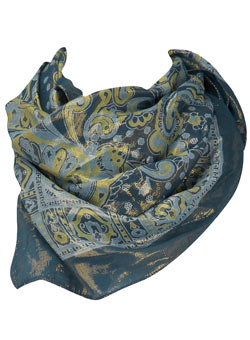 Dorothy Perkins Blue paisley sparkle scarf